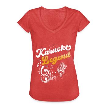 Karaoke Legend Singer Voice Coach Singing - Women's Vintage T-Shirt - heather red - Front - Danielle (179cm)