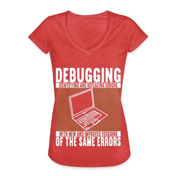Programmierer Informatiker - Frauen Vintage T-Shirt - Rot meliert - Vorne - Danielle (179cm)