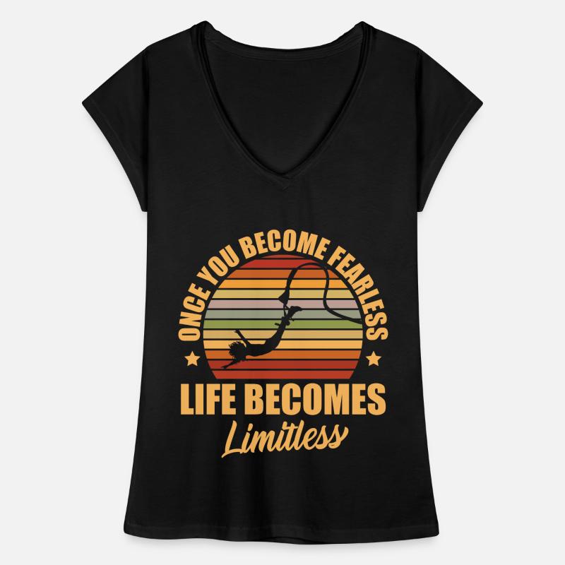 Une fois que vous devenez intrépide, la vie devient T-shirt vintage Femme