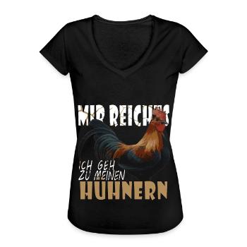 Landwirt Landwirte Huhn Hühner Spruch - Frauen Vintage T-Shirt - Schwarz - Vorne - Danielle (179cm)