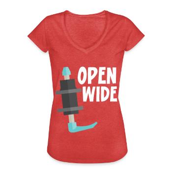 Open Wide Krankenschwester Anästhesie Anästhesist - Frauen Vintage T-Shirt - Rot meliert - Vorne - Danielle (179cm)