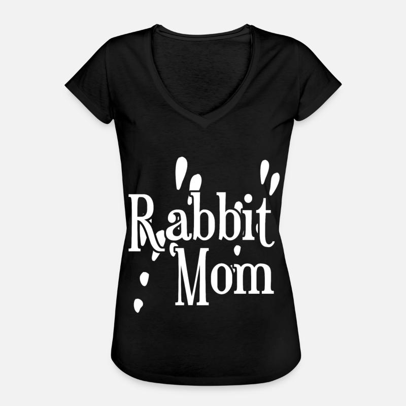 Rabbit Mama Rabbit Rabbit Paw Rabbit - Women's Vintage T-Shirt - black