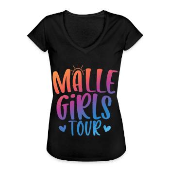 Malle Girls Tour - Frauen Vintage T-Shirt - Schwarz - Vorne - Danielle (179cm)