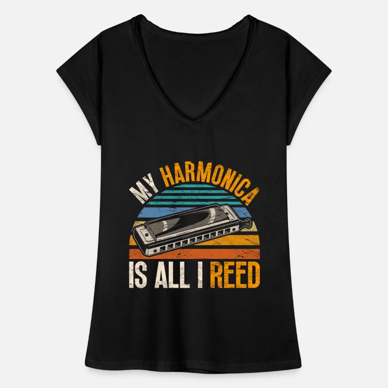 Harmonica harmonica player Women's Vintage T-Shirt