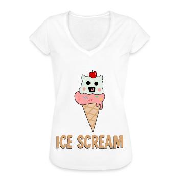Glace hurlante - T-shirt vintage Femme - noir - Devant - Danielle (179cm)