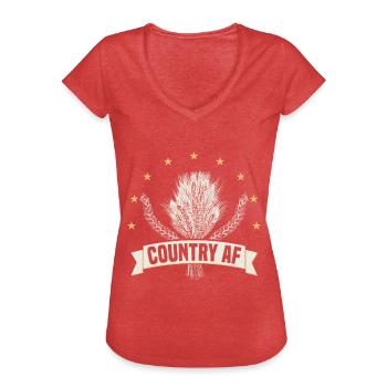 Farmer Farmer Grain Farmer Farm Country Egg - Women's Vintage T-Shirt - heather red - Front - Danielle (179cm)