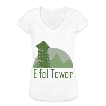 Eifel Wandern Eifeler Eifler - Frauen Vintage T-Shirt - Schwarz - Vorne - Danielle (179cm)