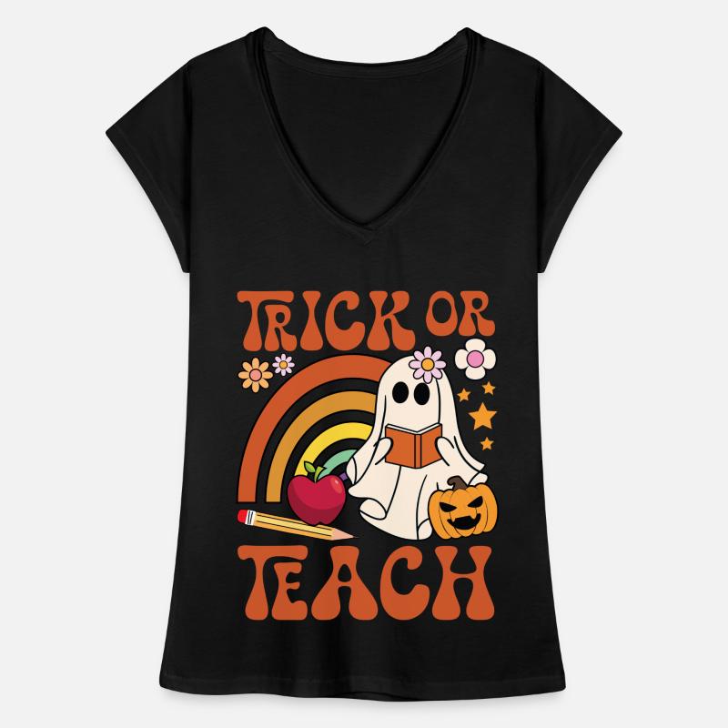 Trick ou Teach T-shirt vintage Femme