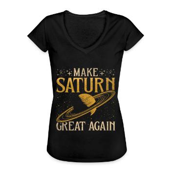 Les Saturnales rendent sa grandeur à Saturne - T-shirt vintage Femme - noir - Devant - Danielle (179cm)