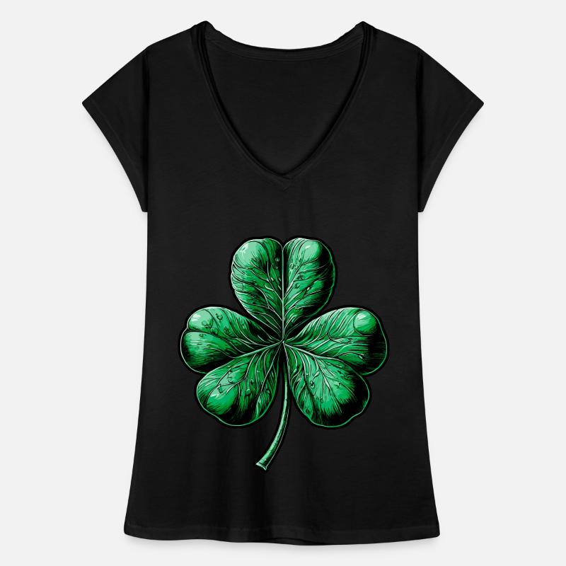 Green three-leaf clover Women's Vintage T-Shirt