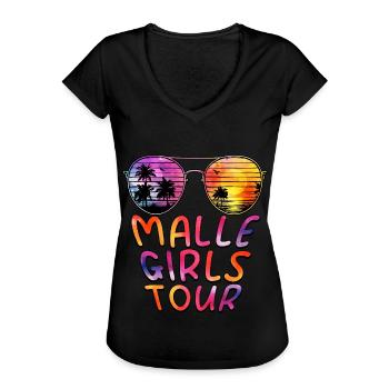 Malle Girls Tour - Frauen Vintage T-Shirt - Schwarz - Vorne - Danielle (179cm)