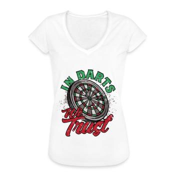 Dard joueur de fléchettes - T-shirt vintage Femme - noir - Devant - Danielle (179cm)