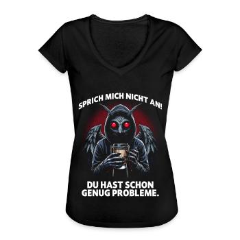 Ne me parlez pas ! Vous avez assez de problèmes comme ça - T-shirt vintage Femme - noir - Devant - Danielle (179cm)
