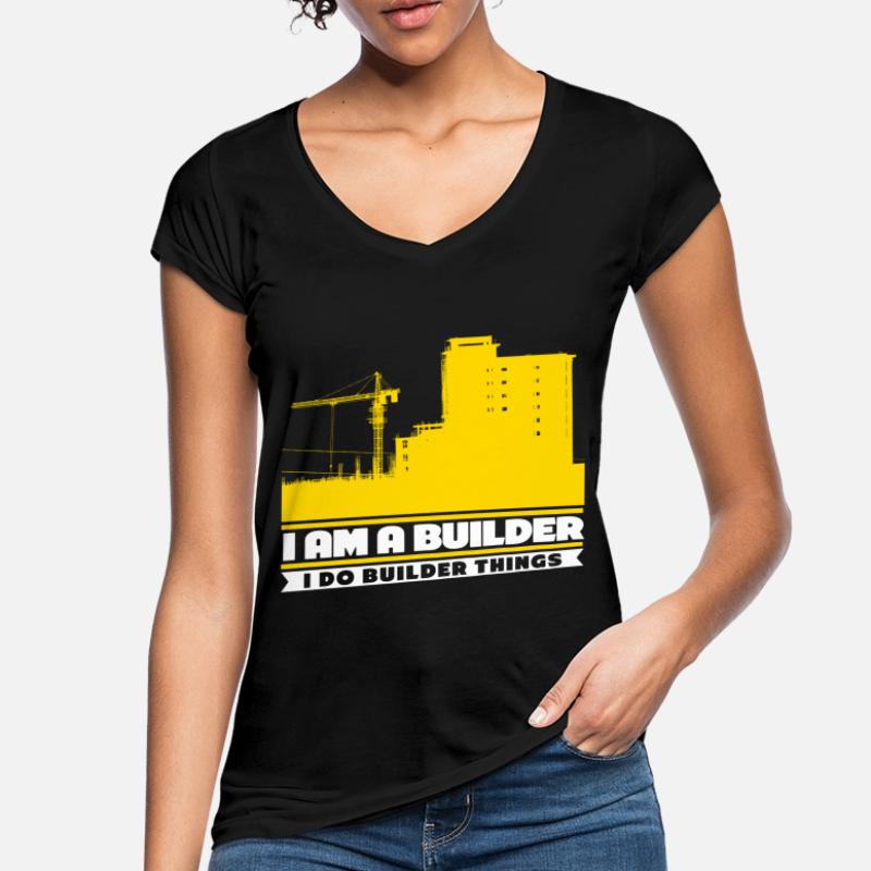 Constructor Sitio de construcción Camiseta vintage mujer