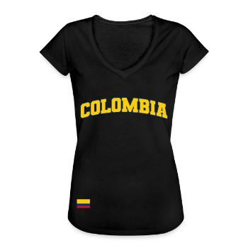 Colombie Colombie Medellín Vacances Bogota Cali - T-shirt vintage Femme - noir - Devant - Danielle (179cm)