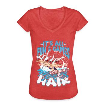 Synchronschwimmen Synchro Schwimmer - Frauen Vintage T-Shirt - Rot meliert - Vorne - Danielle (179cm)