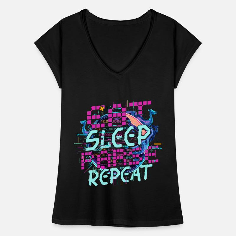 Linguiste computationnel Manger Dormir Analyser Répéter T-shirt vintage Femme
