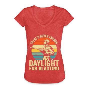 Nettoyeur vapeur Nettoyeur haute pression jamais assez rétro - T-shirt vintage Femme - rouge chiné - Devant - Danielle (179cm)