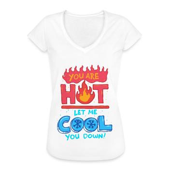 Air Conditioning Technician Let Me Cool You Down - Women's Vintage T-Shirt - black - Front - Danielle (179cm)