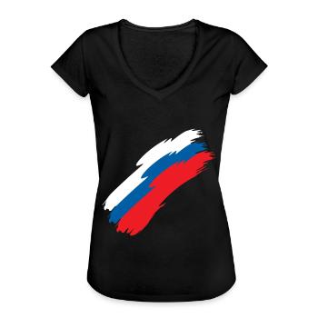 Slovenia - Women's Vintage T-Shirt - black - Front - Danielle (179cm)