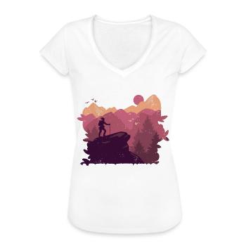 Alpenüberquerung Alpe Adria Trail Alpenbezwinger - Frauen Vintage T-Shirt - Schwarz - Vorne - Danielle (179cm)
