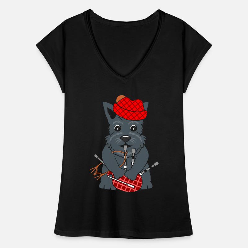 Bagpipe Scottish Terrier bagpipe bulkhead Women's Vintage T-Shirt