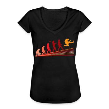 Guitar Evolution Music Guitar Player - Women's Vintage T-Shirt - black - Front - Danielle (179cm)