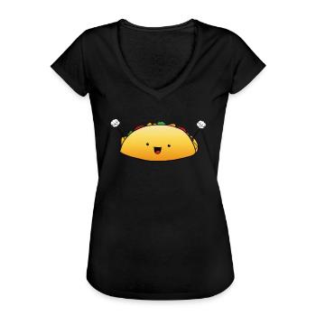 Taco - Women's Vintage T-Shirt - black - Front - Danielle (179cm)