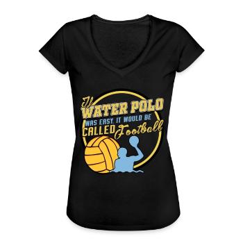 Water polo - T-shirt vintage Femme - noir - Devant - Danielle (179cm)