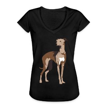 Windhund, Galgo, windhunde - Frauen Vintage T-Shirt - Schwarz - Vorne - Danielle (179cm)