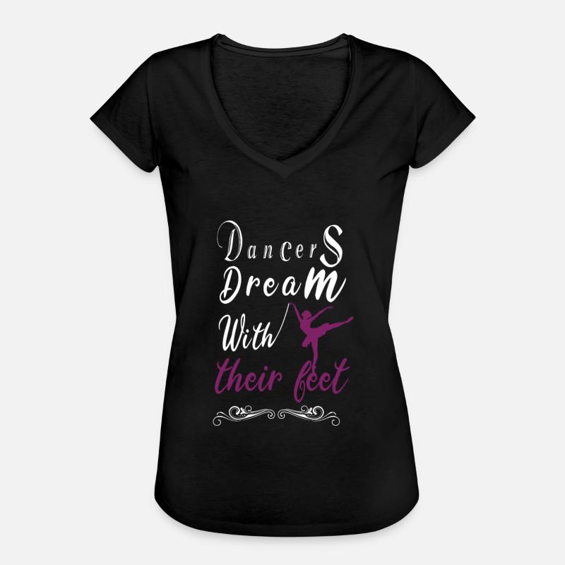 Dancer dancer dancing dance sport gift - Women's Vintage T-Shirt - black