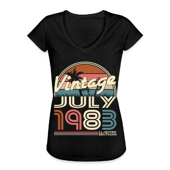 40. Geburtstag Jahrgang Juli 1983 Limited Edition - Frauen Vintage T-Shirt - Schwarz - Vorne