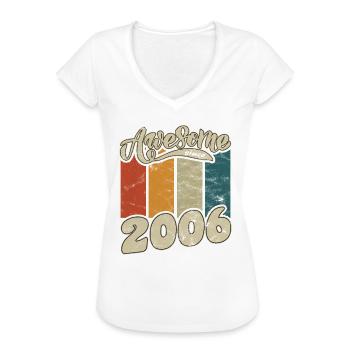 2006 Anniversaire génial depuis Retro - T-shirt vintage Femme - noir - Devant - Danielle (179cm)