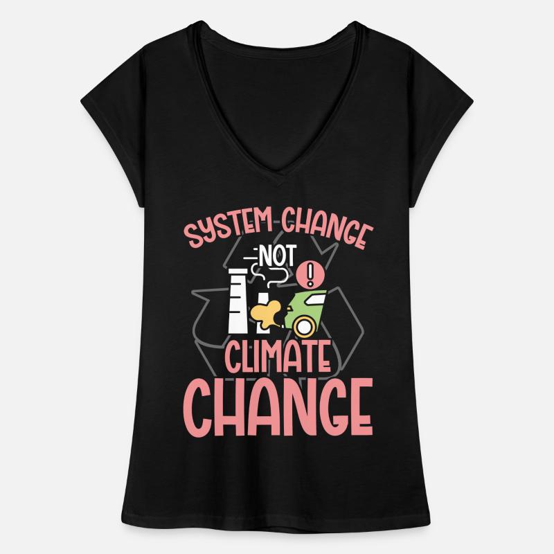 Umweltaktivismus System Change Not Climate Change Frauen Vintage T-Shirt