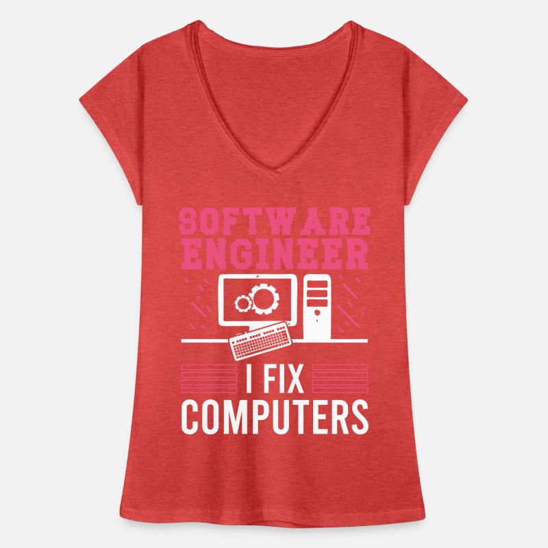 Softwareentwickler Software Engineer Fix Computers Frauen Vintage T-Shirt