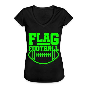 Flag Football - Women's Vintage T-Shirt - black - Front - Danielle (179cm)