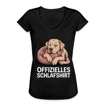 Offizielles Schlafshirt Labbi - Frauen Vintage T-Shirt - Schwarz - Vorne - Danielle (179cm)