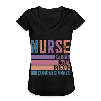 Nurse - Frauen Vintage T-Shirt - Schwarz - Vorne - Danielle (179cm)