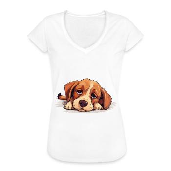 Bevor Du Fragst Nö Nein Hund Lustig Spruch Humor - Frauen Vintage T-Shirt - Schwarz - Vorne - Danielle (179cm)