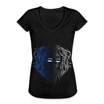 Estonia - Women's Vintage T-Shirt - black - Front - Danielle (179cm)