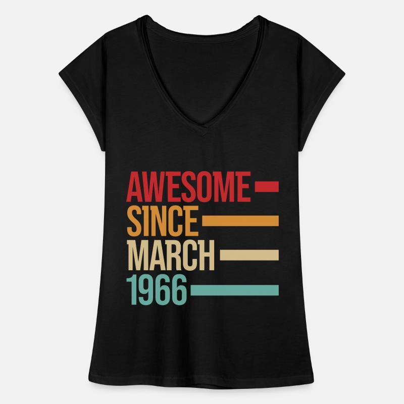 Geburstag Awesome Since March 1966 Women's Vintage T-Shirt