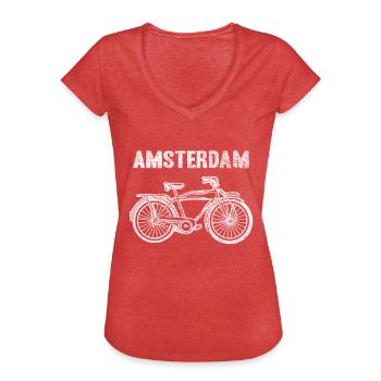 Amsterdam - Women's Vintage T-Shirt - heather red - Front - Danielle (179cm)