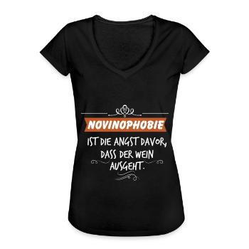 Wein Trinkspruch - Frauen Vintage T-Shirt - Schwarz - Vorne - Danielle (179cm)