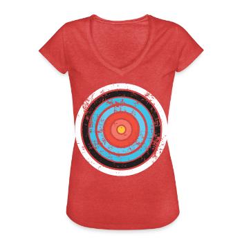 Archery Target Archer Bow Arrow Hunting Sport Gift - Women's Vintage T-Shirt - heather red - Front - Danielle (179cm)