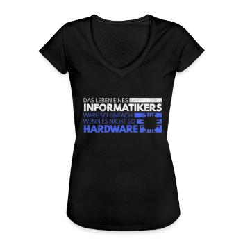 Lustiger IT-Berufe Spruch für Coder Geschenk - Frauen Vintage T-Shirt - Schwarz - Vorne - Danielle (179cm)