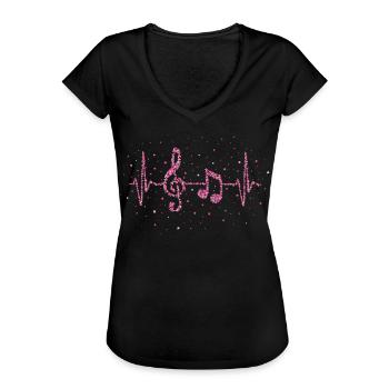 Musiklehrer Musikverein Chor Musikschule - Frauen Vintage T-Shirt - Schwarz - Vorne - Danielle (179cm)