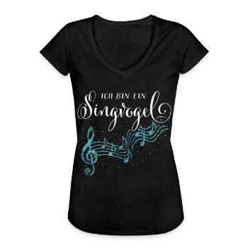 Musical Musik Chor Musikverein Singen - Frauen Vintage T-Shirt - Schwarz - Vorne - Danielle (179cm)