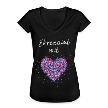 Ehrenamt mit Herz Freiwillige Helferin Ehrenamt - Frauen Vintage T-Shirt - Schwarz - Vorne - Danielle (179cm)