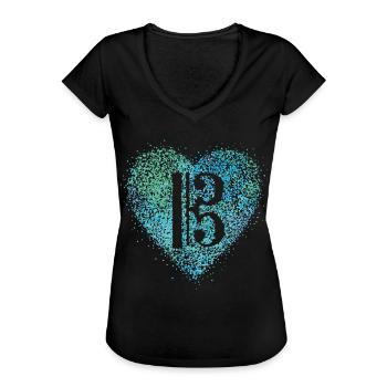 Violaschlüssel Notenschlüssel Viola Musiklehrer - Frauen Vintage T-Shirt - Schwarz - Vorne - Danielle (179cm)