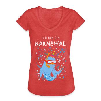 I'm a Carnewal Carnival Confetti Diver - Women's Vintage T-Shirt - heather red - Front - Danielle (179cm)